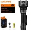 Superfire Žibintuvėlis LED C16, 2700lm, 40W, Įkraunamas USB-C, 4000mAh