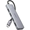 UGREEN 4-Port USB3.0 Hub with USB-C Power Supply šakotuvas - pilkas