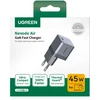 Ugreen Sieninis įkroviklis GaN 45W USB-C PD QC Nexode Air, pilkas