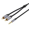 Vention 2xRCA kabelio (Cinch) lizdas iki 3.5 mm ventiliacijos BCNBI 3 m (pilkas)