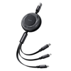 Trys viename USB-C į USB-C / Lightning / Micro USB kabelis, Mcdodo CA-3730, 1.2 m (juodas)