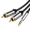 Vention 3.5 mm kištukas iki 2x RCA kištukas garso kabelis 2 m ventiliacijos BCFBH juodas