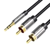 Vention 3.5 mm kištukas iki 2x RCA kištukas garso kabelis 2 m ventiliacijos BCFBH juodas