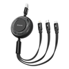 3in1 USB į USB-C / Lightning / Micro USB kabelis, Mcdodo CA-3570, 1.2 m (juodas)