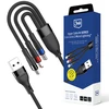 3Mk Protection 3mk Hyper Cable N-SERIES 3 in 1 USB-A / Lightning / Micro 1.2m 9V/2A 18W - juodas