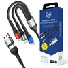 3Mk Protection 3mk Hyper Cable N-SERIES 6 in 1 USB-C / USB-A į USB-C / Lightning / Micro 1.2m QC 3.0 9V / 2A 18W - juodas