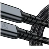 3MK Hyper N-SERIES duomenų perdavimo ir įkrovimo laidas | USB-C į USB-C | 240 W | Thunderbolt 4 | 1 m | juodas
