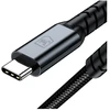 3MK Hyper N-SERIES duomenų perdavimo ir įkrovimo laidas | USB-C į USB-C | 240 W | Thunderbolt 4 | 1 m | juodas