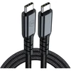 3MK Hyper N-SERIES duomenų perdavimo ir įkrovimo laidas | USB-C į USB-C | 240 W | Thunderbolt 4 | 1 m | juodas