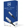 3mk USB-C adapter - 3.5 mm minijack - sidabrinis