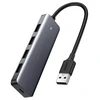 4-in-1 adapteris UGREEN USB Hub prie 4x USB 3.0 + USB-C (pilka)