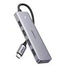 4 viename adapteris UGREEN Hub USB-C į 4x USB 3.0 + USB-C (pilkas)