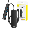 4in1 Hub Baseus UltraJoy Lite USB-A į USB 3.0 1m (juodas)