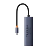 4in1 Hub Baseus UltraJoy USB-C iki USB 3.0 (pilka erdvė)