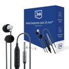 Ausinės 3mk su laidu Earphones 3,5mm juodos