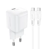 Acefast A77 Mini PD 30W GaN laidinis įkroviklis + USB-C kabelis – baltos spalvos