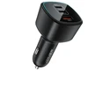 Acefast B18 200W Car Charger 2x USB-C + USB-A - Juodas