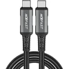 Acefast C1-09 duomenų perdavimo ir įkrovimo kabelis | USB-C į USB-C | 240 W | 1 m | pilka, juoda