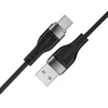 Acefast C11-04 USB-A – USB-C 3A kabelis 1.2m Magnetic Braid – juodos spalvos