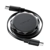 Acefast C13-03 USB-C – USB-C 60W kabelis Retractable – juodos spalvos