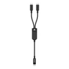 Acefast C5 USB-C – USB-C / USB-C 2in1 100W 480Mb/s kabelis – juodos spalvos