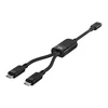 Acefast C5 USB-C – USB-C / USB-C 2in1 100W 480Mb/s kabelis – juodos spalvos