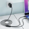 Acefast C5 USB-C – USB-C / USB-C 2in1 100W 480Mb/s kabelis – juodos spalvos
