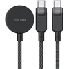 Acefast C6-11 3-in-1 duomenų perdavimo ir įkrovimo kabelis | USB-C į USB-C, Qi | 100 W | 1,2 m | juodas