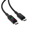 USB-C į USB-C laidas Acefast C7-03 1.2 m, su ekranu (juodas)