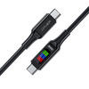 USB-C į USB-C laidas Acefast C7-03 1.2 m, su ekranu (juodas)