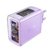 Sieninis įkroviklis Acefast A45, 2x USB-C, 1xUSB-A, 65W PD (violetinė)