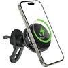 Acefast D66 Magnetic Car Air Vent Mount with Qi2 25W Wireless Charging and Cooling - Juodas