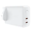 „Acefast GaN“ (JK kištukas) 2x USB C tipo 50W balta (A32 JK)