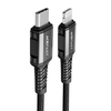 USB-C laidas į Lightning Acefast C1-01, 1.2 m (juodas)
