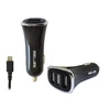 Beline automobilinis įkroviklis 3xUSB + lightning 4A juodos spalvos iPhone 5/6/7/8/X/Xs/Xr