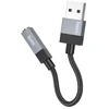 Adapteris AUX USB A (male) to Jack 3,5 mm (female) Hoco UPA32D juodas