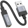 Adapteris AUX USB A (male) to Jack 3,5 mm (female) Hoco UPA32D juodas