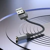 Adapteris AUX USB A (male) to Jack 3,5 mm (female) Hoco UPA32D juodas