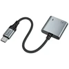 Adapteris AUX USB C į 2x USB C max 10W Hoco UPA34A UPA34A pilka