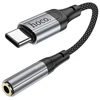 Adapteris AUX USB C to Jack 3,5 mm Hoco 0,12 m LS36 juodas
