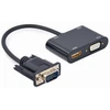 GEMBIRD VGA to HDMI + VGA adapter cable 0.15m juodas