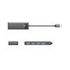 Adapteris Hub 4in1 Orico USB 3.0