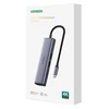 Adapterio šakotuvas UGREEN, USB-C iki 2x USB 3.0, HDMI, RJ45, SD/TF