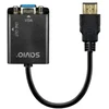 Savio HDMI į VGA adapteris su garsu AK-76, maksimali raiška iki 1080p, be išorinio maitinimo, su pridedamu 3 mm audio kabeliu
