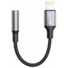 SWISSTEN TEXTILE Audio adaptér Lightning - 3.5mm Jack 0.15m juoda