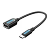 Vention adapteris USB-C 2.0 M į F USB-A OTG 0.15m - Juodas