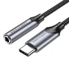 Vention Adapterio ventiliacija BGMHF USB-C M iki 3.5 mm lizdas 1M (pilka)