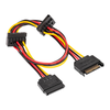 Akyga SATA 15- pin - SATA 15- pin x3, 0,45 m, Multicolor (AK- CA- 41)