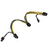 Akyga PCIE 6- pin - PCIE 8- pin x2, 0,15m, geltona (AK- CA- 55)