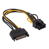 Kabelis zasilający Akyga Adapteris su kablem Akyga AK-CA-80 PCI-E 6+2pin (m) / SATA (m) 15cm